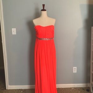 coral formal dress